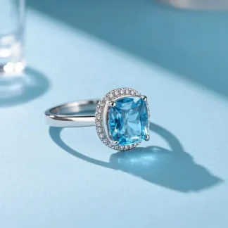 Silver Aquamarine Ring
